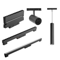 Rail magnétique basse tension pour éclairage LED, rail magnétique linéaire 48V, éclairage LED COB sur rail pour magasins de vêtements