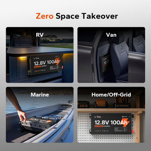 미국 주식 도매 LiTime <span class=keywords><strong>12V</strong></span> 100Ah 슬림 메탈 케이스 LiFePO4 배터리 (소형 공간용 저온 보호 리튬 배터리 포함) - Product Image 5