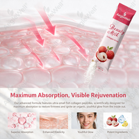 Boisson au Collagène Lait de Litchi, Peptide de Collagène Marin avec Acide Hyaluronique et Vitamine C, Vente en Gros Marque Blanche