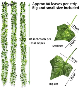 84Ft 12 Pack Guirlande De Lierre Artificiel Plantes Vigne Suspendus Guirlande avec 80 <span class=keywords><strong>A</strong></span> MENÉ LA Lumière De Ficelle Suspendu pour La Maison Cuisine Jardin FZH328 - Product Image 4