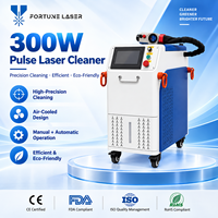 Nettoyeur laser à fibre pulsée industriel 200W 300W 500W refroidi par air, système portable 2D pour le nettoyage des peintures oxydées et des surfaces