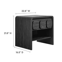 Meilleures ventes : Tables de chevet Wabi-Sabi en bois noir avec tiroir pour appartement et mobilier de chambre d'hôtel