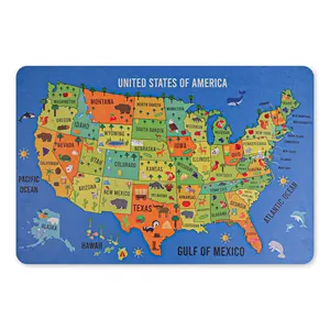 Puzzle di geografia della mappa degli Stati Uniti Puzzle di legno della mappa degli Stati Uniti