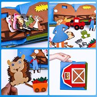 Livre d'activités en tissu feutre Montessori 3D personnalisé pour les tout-petits d'âge préscolaire, jouet d'apprentissage précoce, couleur et taille personnalisées