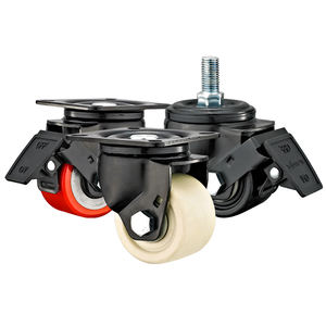 2 "2,5" 3 "industrielle kleine Nylon rollen Hochleistungs-PU-Rad rollen aus Gusseisen mit niedrigem Profil - Product Image 5