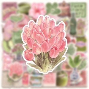 สติกเกอร์ติดขวดโทรศัพท์ลายการ์ตูนกันน้ำสีมาการองเขียวชมพู PET แบบไดคัท 50 ชิ้น โปรโมชั่นพิเศษ ทนต่อการขีดข่วน ติดง่าย - Product Image 4