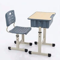 Ensemble de bureau et chaise pour étudiants de qualité supérieure pour les salles de classe du primaire et du collège, bureau et chaise ergonomiques en métal