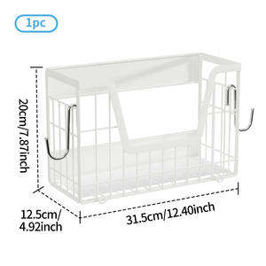 Estante Magnético Moderno de Hierro para Refrigerador, Cesta de Almacenamiento de Especias de Una Sola Capa No Plegable con Película Adhesiva, Estante de Cocina - Product Image 3