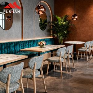 Mobilier de maison nordique moderne chaise de salle à manger rembourrée en lin de café chaises de table de restaurant de couleur mélangée comme le salon - Product Image 3