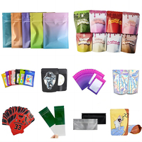 Emballage en plastique laminé avec impression numérique personnalisée pochette debout à fermeture éclair paquet de 3.5g de feuille d'aluminium sac en mylar anti-odeur