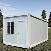 Casa Contenedor Modular Prefabricada Móvil con Energía Solar, Villa Rectangular Transpirable, Sala de Estar de Hotel, Panel Sándwich de Acero Moderno 1