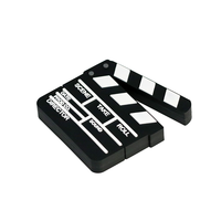 Clé USB en forme de claquette de cinéma, gadgets originaux, clé USB portable pour gadgets et ordinateurs portables, logo personnalisé, vente en gros