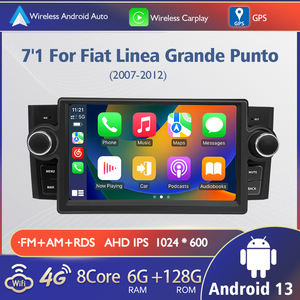 Pour Fiat Linea Grande Punto 2007-2012 sans fil Carplay Android13 GPS Navigation multimédia lecteur vidéo unité principale 1 an - Product Image 2