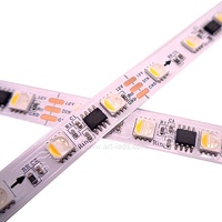 Bande LED numérique flexible à haute luminosité, dimmable, UCS2904 RGBW DC24V 72 LED, pour éclairages de scène, éclairages DJ, décorations de Noël