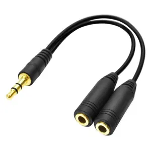 Audio Y Splitter 1 macho a 2 hembra 3,5 MM Aux Audio estéreo auricular divisor de auriculares Cable adaptador para auriculares