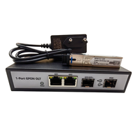 OLT GPON FTTH Ringkas 1 Port 10G SFP+ Terminal Jalur Optik Uplink Kecepatan Tinggi Peralatan Jaringan Fiber Plug & Play