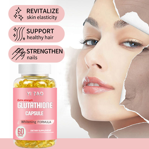 Capsules de glutathion blanchissantes, extra-fortes, éclaircissement de la peau et soutien détoxifiant, 60 gélules – Complément de beauté antioxydant - Product Image 4