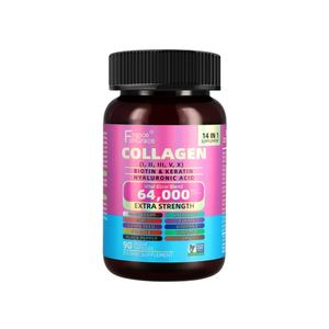 Suplemento de Colágeno Premium con Ácido Hialurónico, Vitamina C y Biotina, Favorece la Salud de la Piel, Cabello y Uñas para Adultos, Cápsulas de Colágeno - Product Image 2