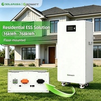 Batterie lithium LiFePO4 Growatt 16 kWh 51,2 V 314 Ah, batteries lithium-ion basse tension sur pied pour alimentation de secours résidentielle