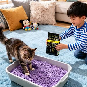 Arena para Gatos DongnaiPETS con Fibra de Maíz y Carbón Activado, Control de Olores Extra, Aglutinación Rápida, Desechable por el Inodoro, Ecológica, 2 kg - Product Image 1