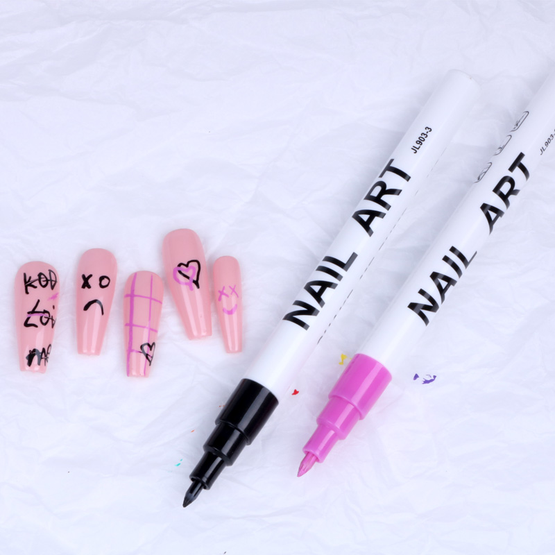 "Цзс" 12 видов цветов для дизайна ногтей, лак, ручки для рисования картины контурная кисточка для цветочным принтом в стиле «сделай сам с изображением абстрактных линий детали Нейл-арт граффити ручка