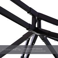 Pergola moderne en aluminium 10x13 imperméable avec moustiquaire et rideaux pour terrasses, jardins, pelouses - Mobilier d'extérieur