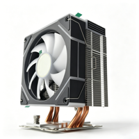 Refroidisseur de processeur à 4 tubes en cuivre, dissipateur thermique ARGB de 120 mm, ventilateur PWM, synchronisation RGB, refroidissement silencieux pour ordinateur de bureau Intel LGA1700 AMD AM5 AM4