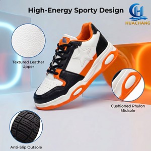 Baskets en cuir de haute qualité, personnalisables avec logo, pour hommes, style décontracté, basketball, marche et skateboard - Product Image 2