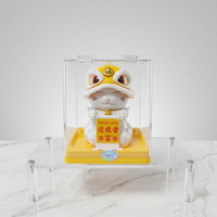 Nouveau solaire Lion danse chat chanceux ornements support de téléphone portable décorations de voiture dessin animé secouer la tête téléphone portable nouveauté cadeaux