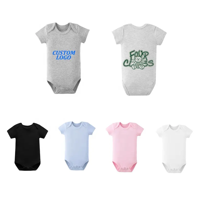 Vêtements personnalisés pour bébés filles, grenouillères unisexes en coton 100% polyester, grenouillères à manches courtes, grenouillère à sublimation, 0-24 mois