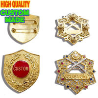 Épingles à chapeau en métal 3D plaqué or personnalisées - Badges de casquette en émail avec logo personnalisé et attaches à vis, style antique pour souvenirs et objets de collection