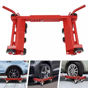 4-bánh Xe Thép bánh xe di chuyển Dolly xe cơ khí cho tự động sửa chữa xe đòn bẩy định vị bánh xe Dolly nâng jack - Product Image 4