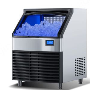 Fabricante de hielo eléctrico comercial de acero inoxidable 220V 90kg-120kg-140kg Cubo de hielo para restaurantes Bares Casas - Product Image 1