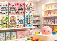 Calendrier de l'Avent 24-en-1 : Boîte Mystère de Jouets Squishy TPR en Forme de Dumplings et de Buns, Aliments Simulés, Jouet Anti-Stress Fidget, Cadeau Unisexe pour Tous Âges