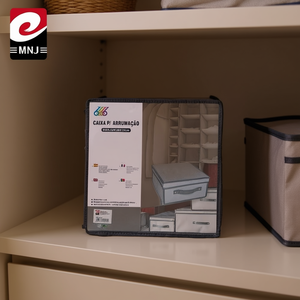 Boîte de rangement Mnj 30x30x15 cm avec couvercle, bac organisateur en tissu pour usage domestique - Product Image 2