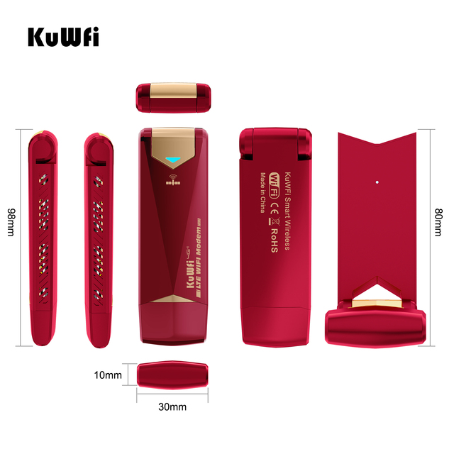 High Speed KuWFi Sim Card Slot 35g Mini Wireless LTE Router 100Mbps Small Pocket 4g Wifi Modem Dongle Router for Travel