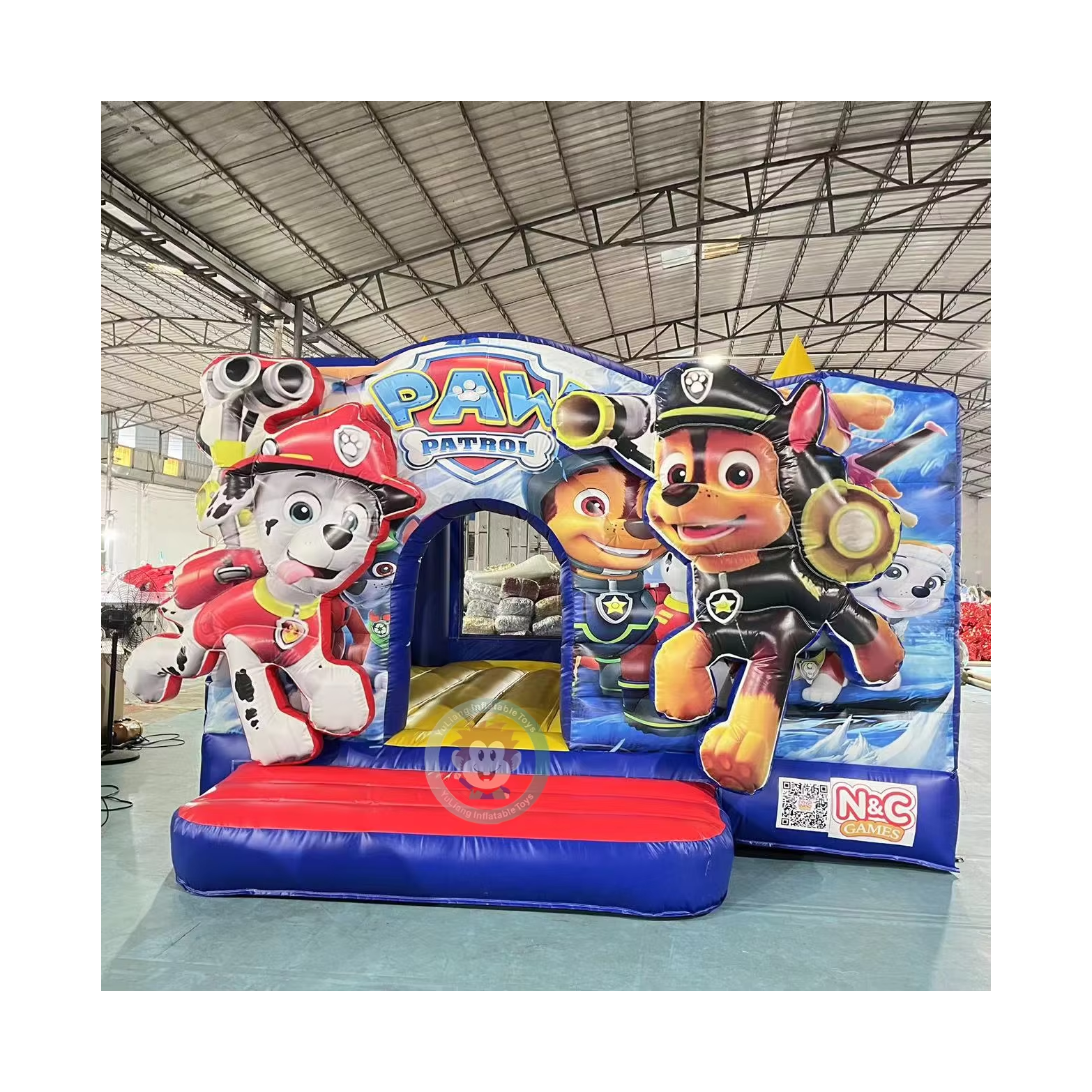 Paw Patrol Dog House Png Inflatable Dog Slide For Kids Outdoor Fun