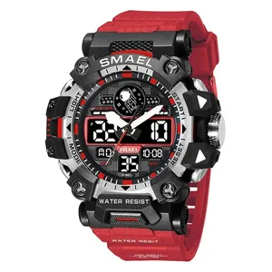 Smael 8078 Sports Acrylic Stop Watch Fashion Digital Trend Design Clock Alarm For Men Stopwatch Luminous Wristwatches