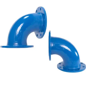 Ductile Iron Flange Fitting Di Double Flanged 90 Degree Bend/Elbow DN80-DN1000 Pipe Fitting Bend