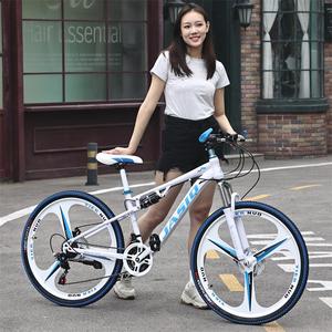 Biciclette da Montagna in Acciaio al Carbonio per Adulti, Modelli da Uomo per Ciclismo All'aperto, Doppia Sospensione, Freni a Disco, Velocità Variabile - Product Image 2