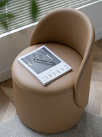 Tabouret de dressing moderne de luxe chaise en tissu à une place rotative minimaliste pour bureau à domicile chambre vanité canapé sectionnel Durable