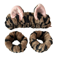 Serre-tête en tissu 3D style coréen, super doux, mignon, avec nœud blanc et noir, accessoires de coiffure en peluche pour femmes