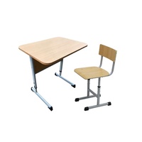 Mobilier scolaire en contreplaqué Table et chaise Mobilier de salle de classe Bureau d'étudiant et ensemble de chaises