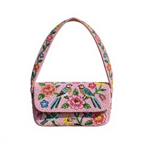 Premium Handmade Cotton Textile Embroidery Rectangular Christmas Party Coin Pouch Traditional Decorative <b>Fabric</b> <b>Wallet</b> Artistic - Product Image 1