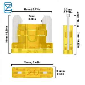 Kit d'assortiment de fusibles <span class=keywords><strong>micro</strong></span>-lame 100 pièces - 2A-35A avec extracteur de fusibles pour automobile, camion, SUV, moto - Product Image 2