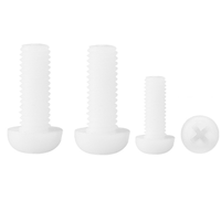 Nylon6.6 Vis cruciformes à tête ronde cylindrique Vis à métaux en plastique blanc M2 M2.5 M3 M4 M5 M6 M8