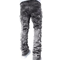 Jeans pour hommes best-sellers transfrontaliers, échantillon de petite commande personnalisée, photos et échantillons fournis, OEM