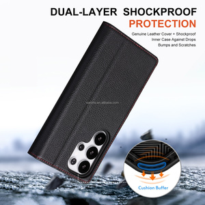 Custom Stock di massa <span class=keywords><strong>Samsung</strong></span> Galaxy S25 Ultra copertura in pelle, 360 ° di protezione - Product Image 2