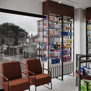 Conception de l'aménagement de <span class=keywords><strong>pharmacie</strong></span> tendance, fabrication <span class=keywords><strong>professionnelle</strong></span> d'étagères de présentation pour <span class=keywords><strong>pharmacie</strong></span>, mobilier de <span class=keywords><strong>pharmacie</strong></span> en MDF, design LED étanche - Product Image 4