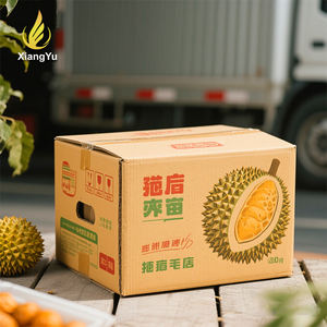 Boîtes <span class=keywords><strong>d</strong></span>'emballage pour durian sur mesure avec logo et poignées, cartons ondulés robustes pour l'expédition de durian - Product Image 1